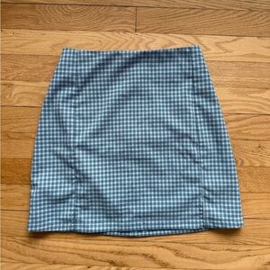 Brandy Melville Blue Plaid Pencil Skirt